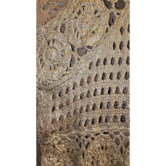 NWOT Chico's Gold Metallic Sz 3 - XL -16 Sweater - Picture 2 of 4